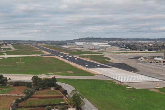 Malta International Airport completes resurfacing of Runway 05-23. Photo: Malta International Airport