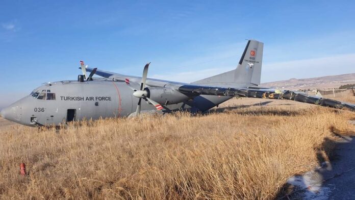 Turkish Air Force C-160T Crashes at Kayseri Airport Turkey