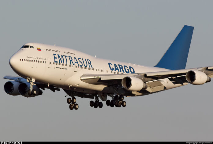 Emtrasur Cargo Boeing 747-3B3 YV3531. Photo: Dejan Milinkovic via Jetphotos.net