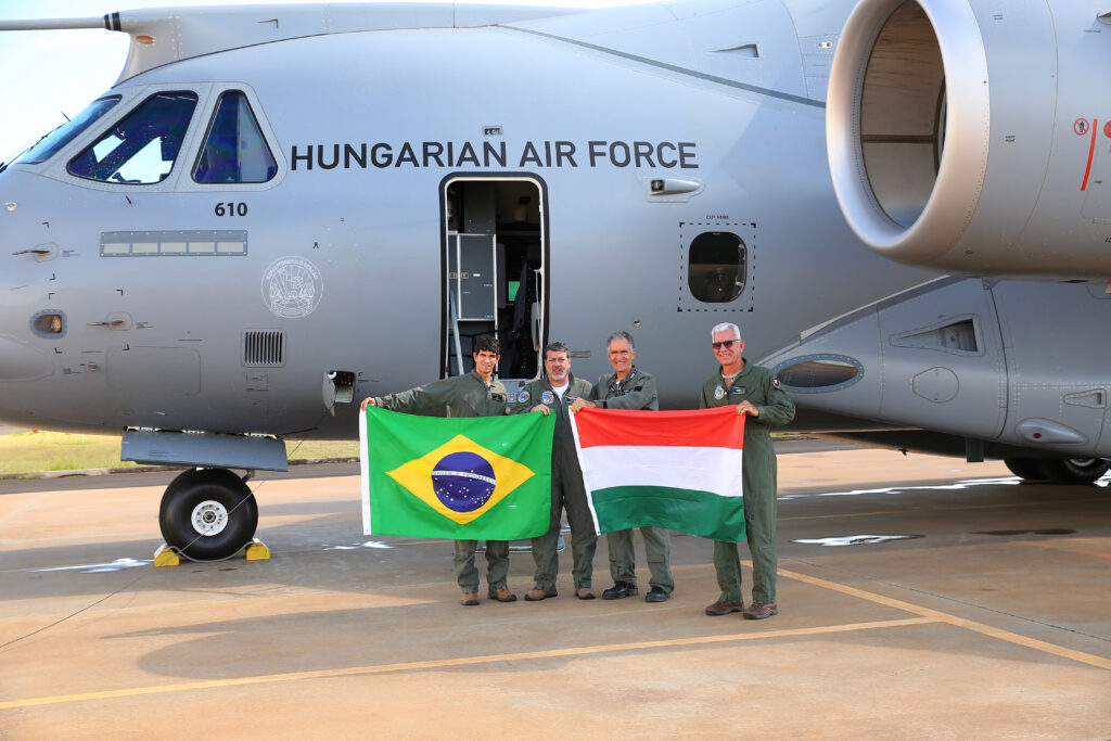 Hungarian Air Force Embraer C-390 maiden flight. Photo: Embraer
