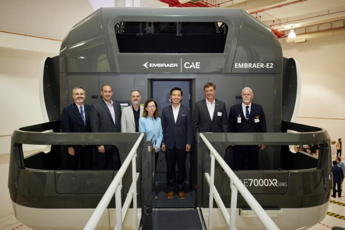 Embraer and CAE E195 E2 Simulator in Singapore. Photo: Embraer