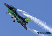 The end of the Belgian F-16 Solo Display The Dream Viper during display at Tangara Air Base. Photo: Joseph Borg