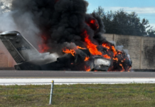 A business jet has crashed on a highway while trying to land at Naples Airport, Florida Photo of Crash Site: Source: X