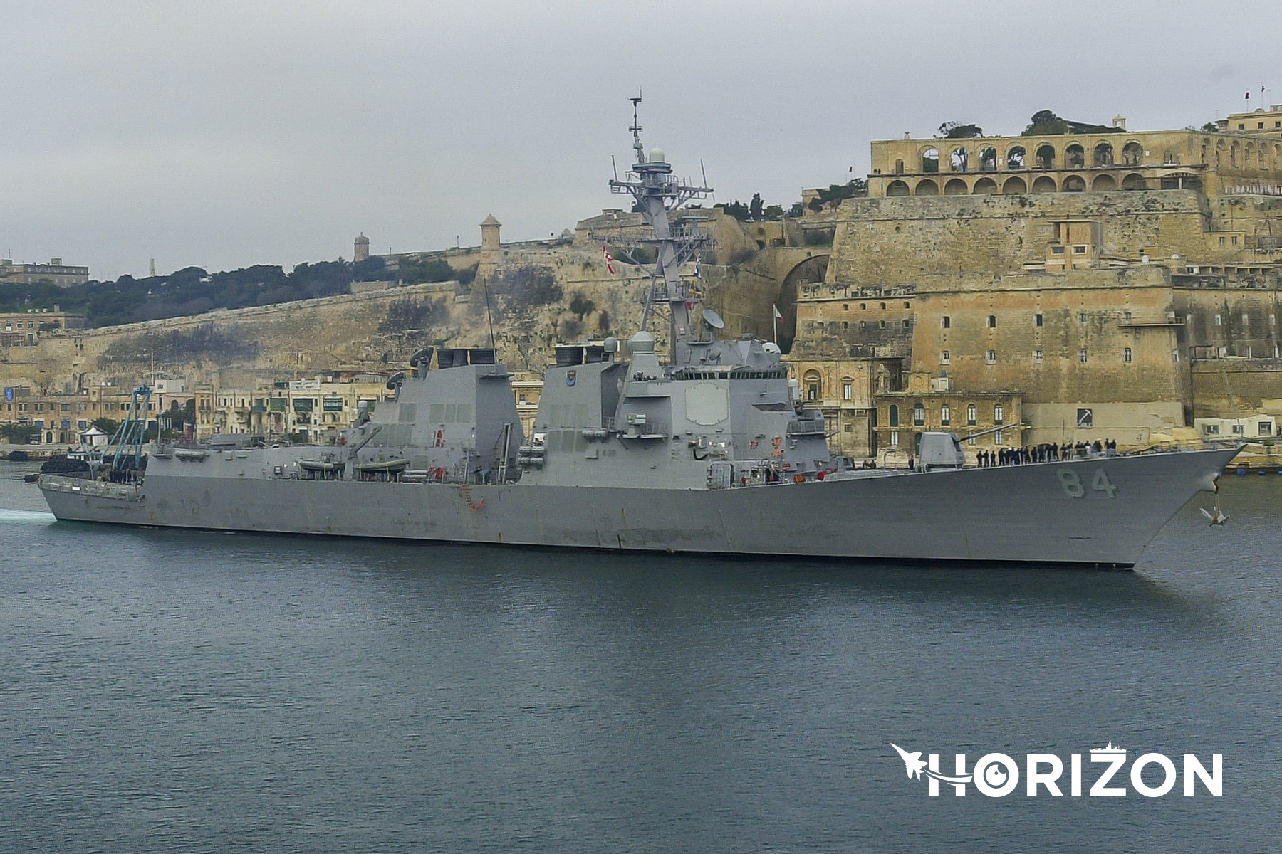 USS Bulkeley visiting Valletta