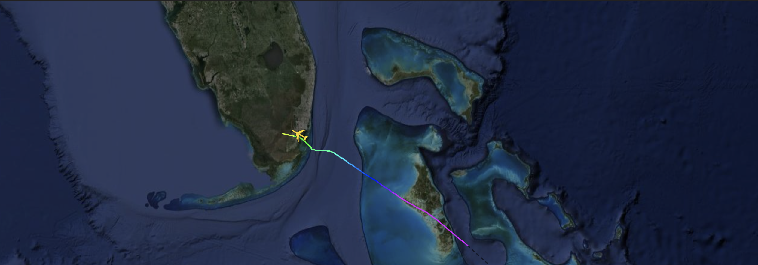 The reclaimed Boeing 747 returning to the United States of America using callsign TYCON23. Source: FlightRadar24.com