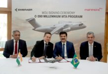 Embraer and Mahindra announce collaboration on the C-390 Millennium Medium Transport Aircraft in India Embraer and Mahindra announce collaboration on the C-390 Millennium Medium Transport Aircraft in India (L to R): N Raveeswaran, CEO - A&D Strategic Business , Mahindra Bosco da Costa Junior, President & CEO, Embraer Defense & Security Vinod Sahay, President Aerospace & Defence Sector and Member of Group Executive Board, Mahindra Frederico Lemos, Chief Commercial Officer, Embraer Defense & Security