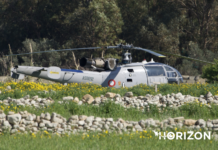 AFM helicopter makes emergency landing in Imqabba field AFM helicopter makes emergency landing in Imqabba field. Photo: Christian Camilleri
