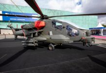 The new AW249 in the air for the first operational exercise Photo: Leonardo