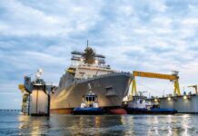 HII launches Amphibious Transport Dock Harrisburg (LPD 30) HII launches Amphibious Transport Dock Harrisburg (LPD 30)