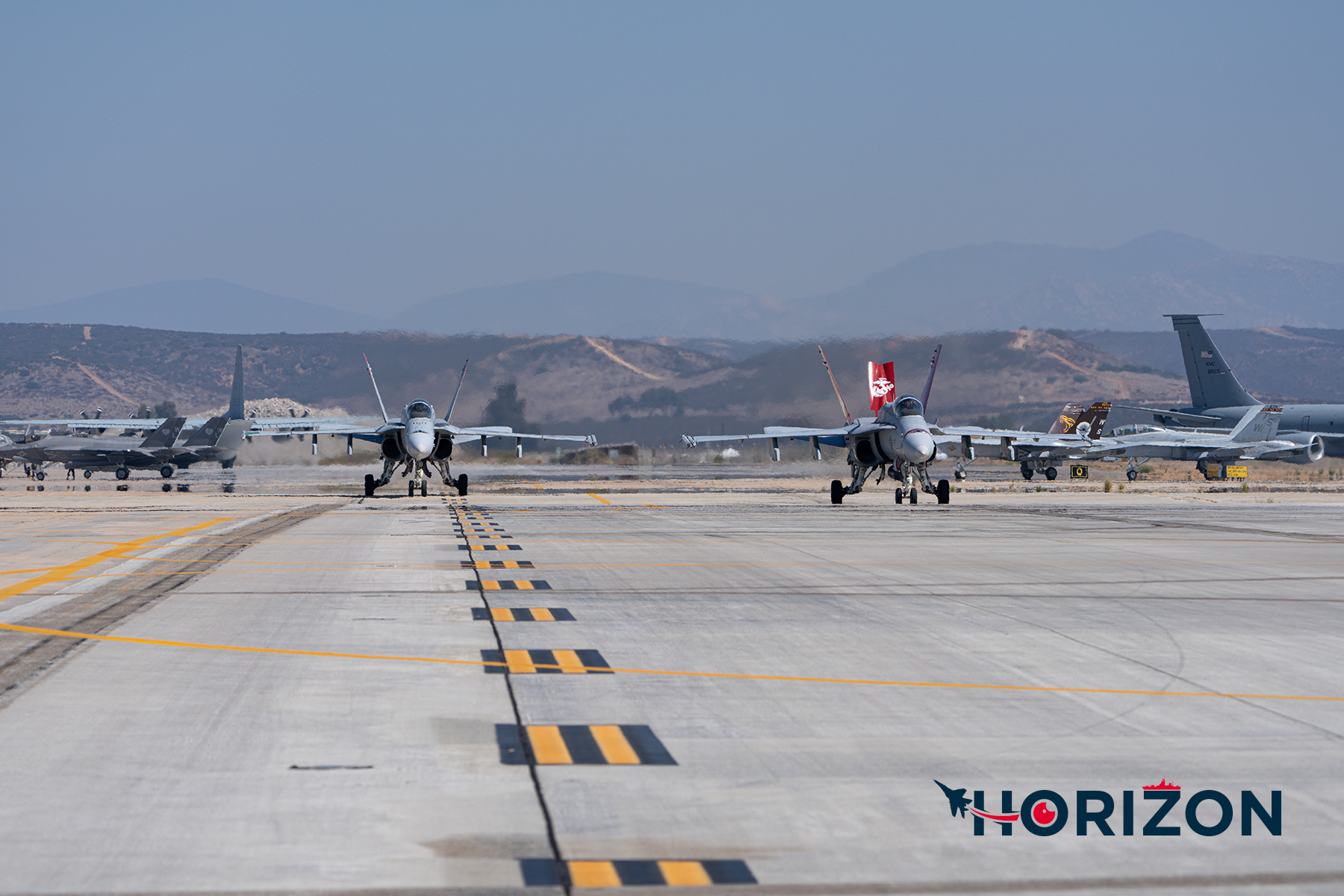 USMC Legacy Hornets from VMFA-232 & VMFA-323 arriving from the MAGTF Demo