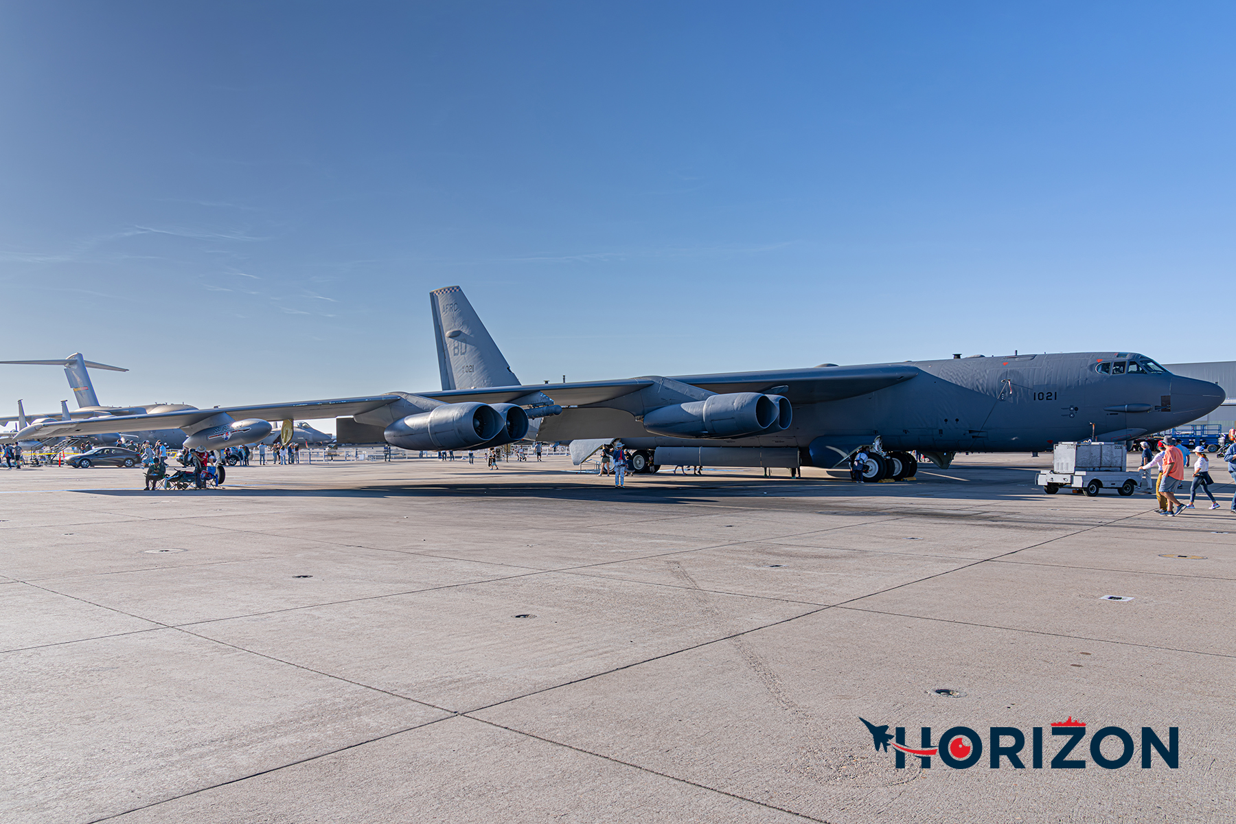 US Air Force Boeing B-52H Stratofortress from the 93rd Bomb Squadron assigned to the 307th Operations Group of Air Force Reserve Command, stationed at Barksdale Air Force Base, Louisiana - 61-0021