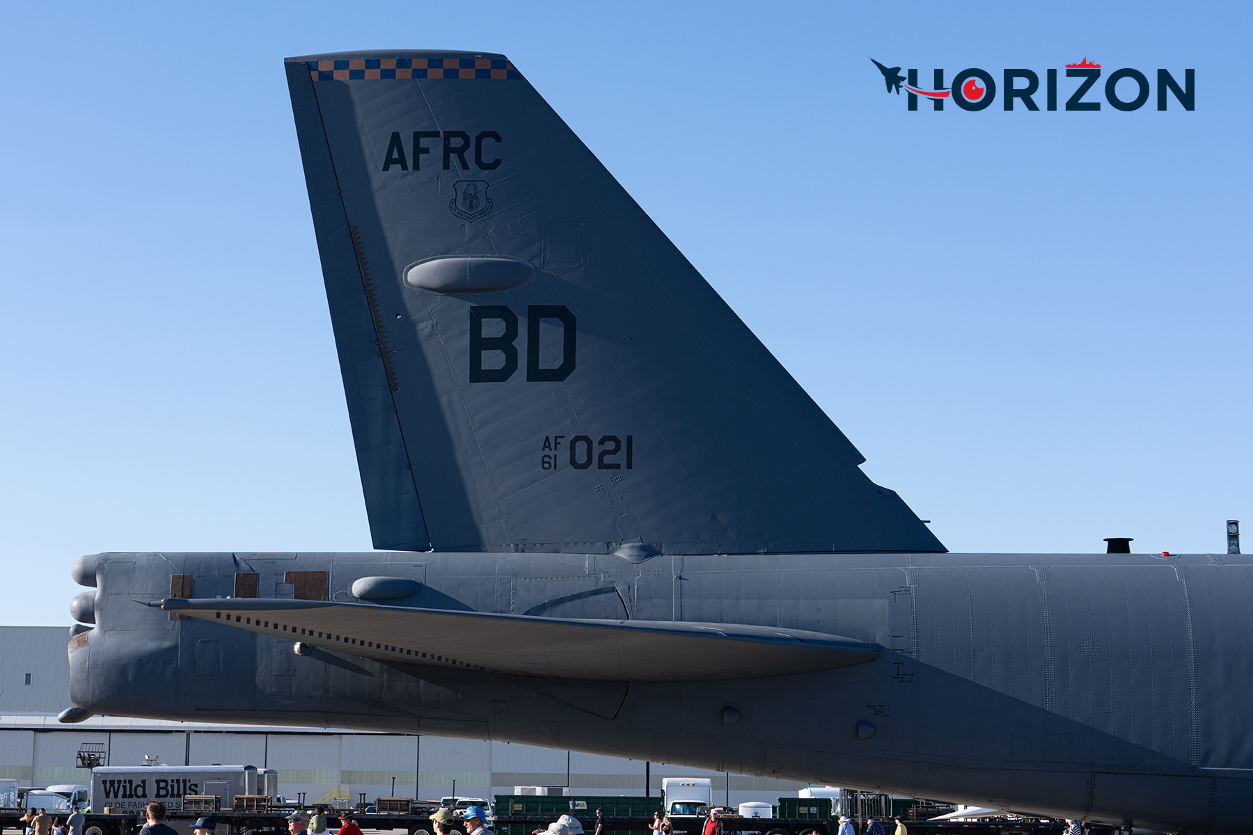 US Air Force Boeing B-52H Stratofortress from the 93rd Bomb Squadron assigned to the 307th Operations Group of Air Force Reserve Command, stationed at Barksdale Air Force Base, Louisiana - 61-0021