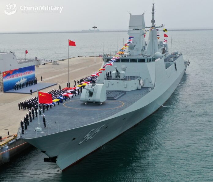 China's first Type 054B frigate Luohe commissioned