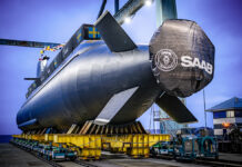 Saab launches HMS Halland submarine after mid-life upgrade Saab launches HMS Halland submarine after mid-life upgrade