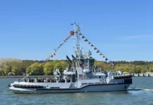 New Damen-built tugboat commissioned by Lithuanian Navy