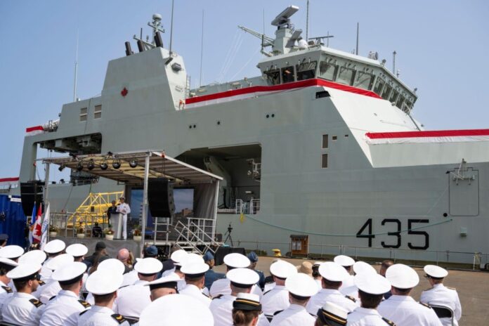 The future HMCS Robert Hampton Gray officially named