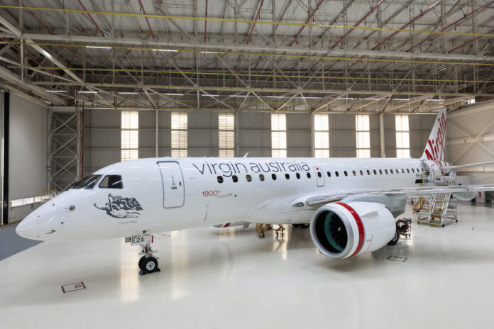Azorra delivers Australia’s first Embraer E190-E2 to Virgin Australia