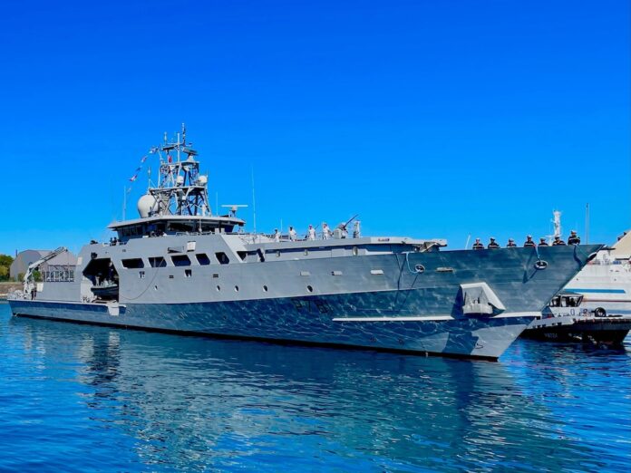 The Auguste Techer, third OPV of the French Navy enters service