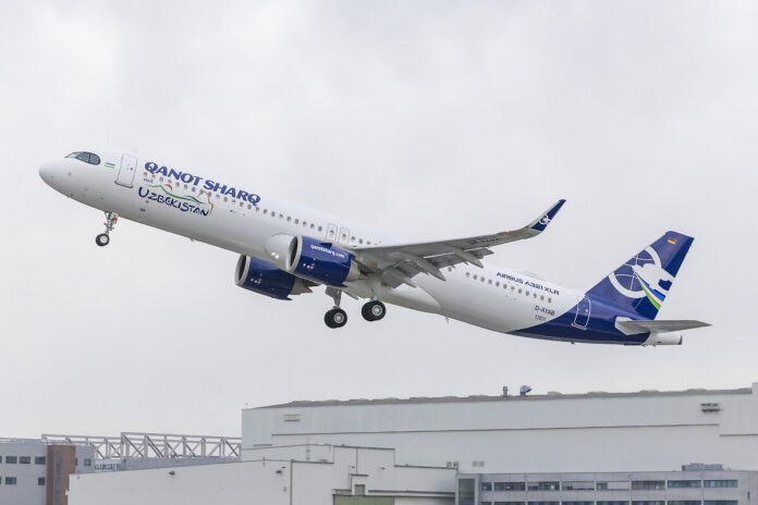 Qanot Sharq takes delivery of its first Airbus A321XLR aircraft