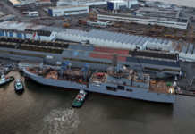 Launching of the third force supply ship (BRF) Émile Bertin Launching of the third force supply ship (BRF) Émile Bertin