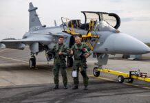 Gripen F completes its first flight Gripen F completes its first flight