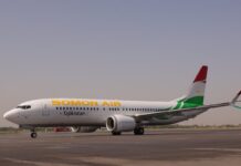 Somon Air Receives Its First Boeing 737 MAX Jet Paul Righi, Boeing vice president of Commercial Sales and Marketing for Eurasia, India and South Asia